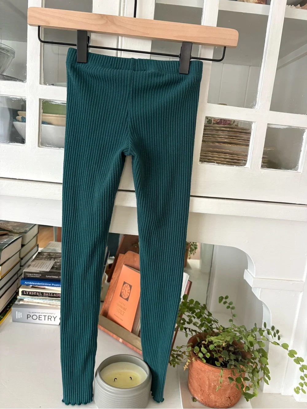 Cat & Jack Teal Ribbed Stretch Leggings